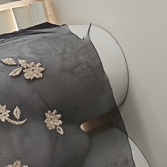 Torrid Sheer Mesh Short Sleeve Top with Floral Embroidery - Picture 5 of 9